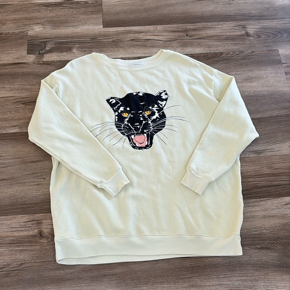 Vintage-Style Panther Crewneck Sweatshirt Oversized Fit - Medium - Picture 1 of 12